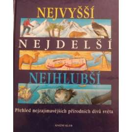 Nejvyšší, nejdelší, nejhlubší. Přehled nejzajímavějších přírodních divů světa (geografie, dětská literatura, mj. Nejvyšší hory, Nejhlubší jezero, Sopky, Jeskyně)